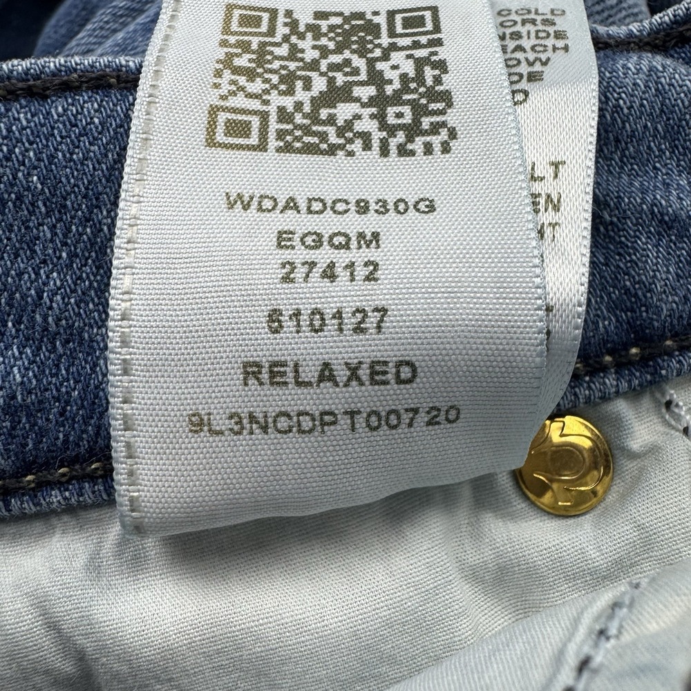 True‎ Religion Cropped Jeans Women 30 Ombre Raw Hem Relaxed Straight Blue - Picture 7 of 11